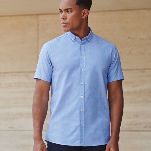 Modern short sleeve Oxford shirt. Thumbnail