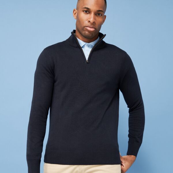 HENBURY Zip Neck Sweater. Thumbnail